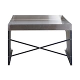 thumbnail of XL robotmaaiergarage met plantenbak HWC-G60, overkapping voor grasmaaier, metaal 47x70x100cm ~ roestvrij staal, antraciet