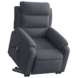thumbnail of vidaXL Massagesessel mit Aufstehhilfe Elektrisch Dunkelgrau Samt