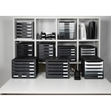 thumbnail of EXACOMPTA Cassettiera Modulo 325414D, sistema modulare a 3 cassetti A4, box PS monoblocco, dimensioni (PxlxAlt)  35x28,8x32 cm, gamma ECOBlack, nero