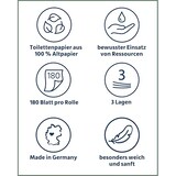 thumbnail of Toilettenpapier Box RECYCLING, 3-lagig, 75 Rollen x 180 Blätter, Großpackung für Gewerbe und Haushalt, Recyclingpapier