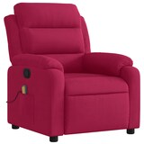 thumbnail of vidaXL Massagesessel Weinrot Samt