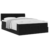 thumbnail of vidaXL Ottoman-Bett mit Matratze Schwarz 140x200 cm Samt
