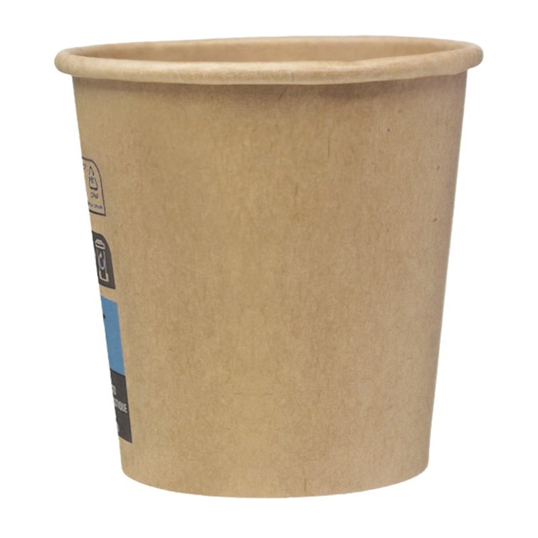 MONOUSO - Papieren Beker Kraft-Kraft 4Oz/120ml Ø6,2cm (50 Stuks)