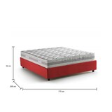 thumbnail of Dmora Doppelbett Dana, Containerbett mit Stoffbespannung, 100% Made in Italy, Frontöffnung, inklusive Matratze 160x190 cm, Rot