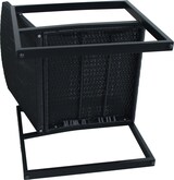 thumbnail of aro Set di mobili da esterno, acciaio/rattan sintetico, 2 poltrone, 1 divano, 1 tavolo, con cuscini, resistente alle intemperie, nero, 4 pezzi