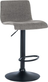 thumbnail of Décoshop26 - Barhocker x1 schlichtes Design mit hellgrauer Stofffußstütze und schwarzen Metallbeinen 10_0004558
