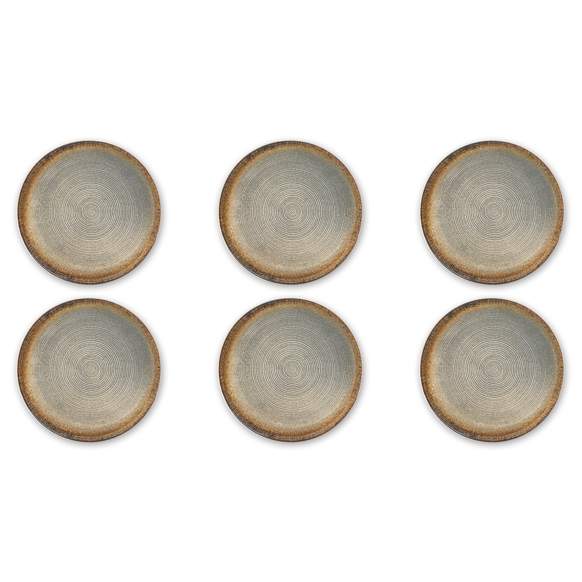 Excelsa Set Von 6 Servierplatten Demetra Keramik 33X1,5 Cm Bunt