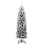 thumbnail of Schlanker Künstlicher Weihnachtsbaum Beschneit Grün 150 cm PVC
