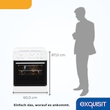 thumbnail of Exquisit EH 10.6-4 Elektro-Standherd |Ober-/Unterhitze | Grill | Backofen-Volumen: 65 l | EEK:  A | Weiß