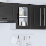 thumbnail of vidaXL Küchen-Hängeschrank mit Glastür Kalmar Schwarz Holzwerkstoff