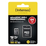 thumbnail of INTENSO Carte MicroSDXC UHS-I Professional Class 10 - 64 Go