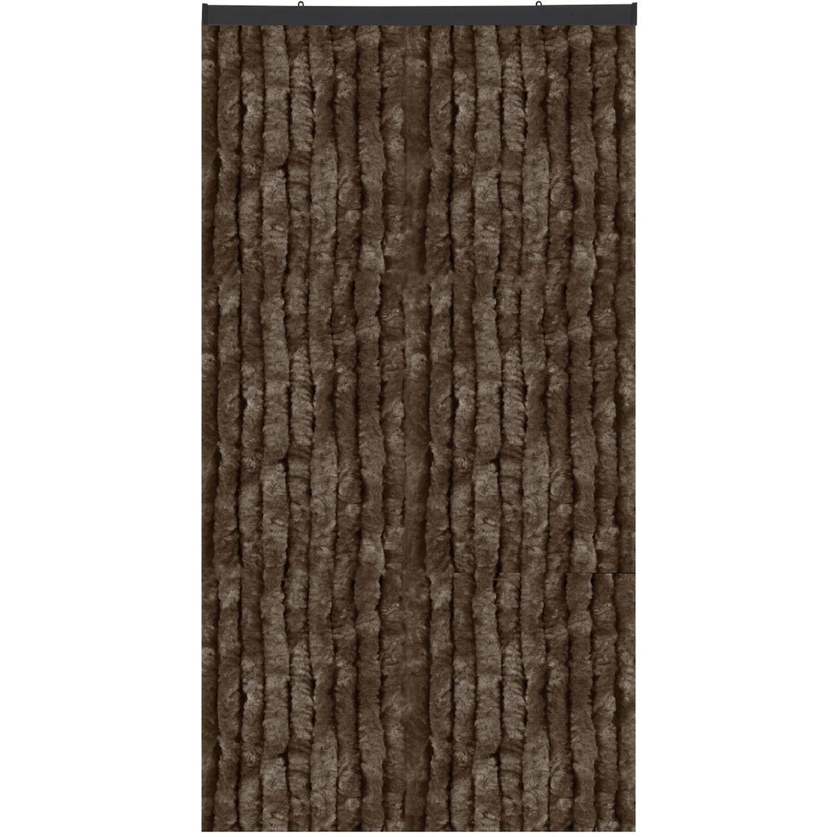 Flauschvorhang Sondergröße - Breite: 140cm - Länge: 250cm, Braun
