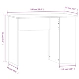 thumbnail of vidaXL Schreibtisch Räuchereiche 100x55x75 cm Holzwerkstoff