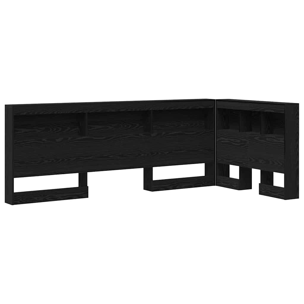 vidaXL Aufbewahrungskopfteil Schwarz Eichen-Optik 100 cm Holzwerkstoff