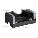 thumbnail of Relaxdays Schuhabstreifer mit Rundum-Bürsten, Fußabtreter Außenbereich, robuste Borsten, Bodenbefestigung, schwarz/grau