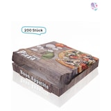 thumbnail of Pizzakarton Pizzabox 33x33x4 weiß mit Neutraldruck 200 Stk, to go, take away, kompostierbar, Kraftkarton, fettresistent