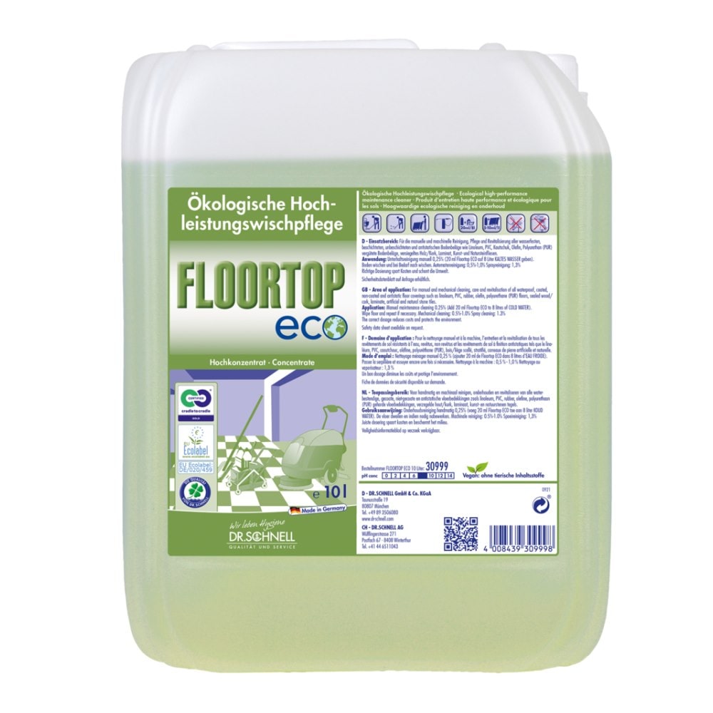 Dr. Schnell Floortop eco Bodenreiniger Hochkonzentrat – 10 Liter