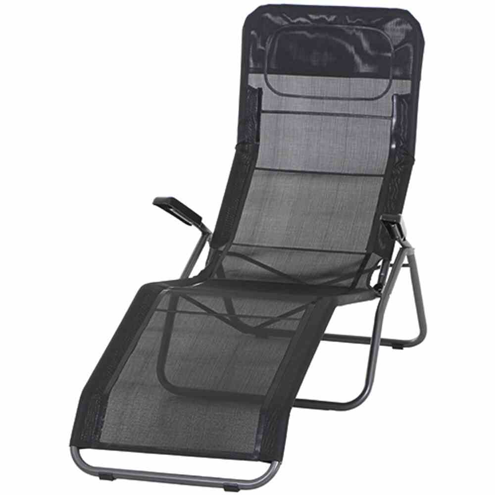 SIENA GARDEN Anco Kantelbaar Ligbed antraciet / zwart