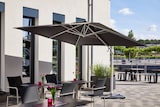 thumbnail of METRO Professional terrasstoel Milano, staal/ PE-rotan, 56 x 56 x 88 cm, met armleuningen, stapelbaar, zwart