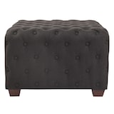 thumbnail of Pouf trapuntato Nimes in tessuto grigio scuro