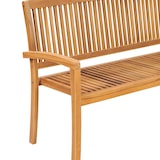thumbnail of Helloshop26 - Banc de jardin meuble de patio d'extérieur terrasse 3 places empilable de jardin 159 x 57,5 x 90 cm bois de teck 02_0011030