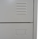 thumbnail of Décoshop26 - Spind/Schrank mit 2 abschließbaren Fächern graues Metall 185 x 38 x 45 cm 04_0001661