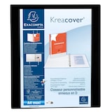 thumbnail of Exacompta 51842NE 10x Ringbuch, 4 Ringe 30mm Rücken 38mm Rücken, 3 Außen- und 2 Innenhüllen, 32x27,7cm für DIN A4 MAXI - Kreacover - Schwarz