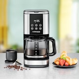thumbnail of ROMMELSBACHER Filterkaffeemaschine FKM 1000, 1,5 Liter Wassertank, Glaskanne, Startzeitvorwahl, Warmaltefunktion, Filterträger 1x4, Dauerfilter