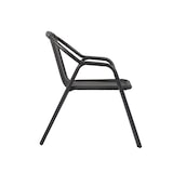 thumbnail of METRO PROFESSIONAL Silla apilable con reposabrazos Narni, aluminio/ratán sintético, gris oscuro