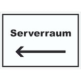 thumbnail of Serverraum Aufkleber mit Text und Richtungspfeil links Computer IT PC waagerecht A0 (841x1189mm)
