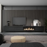 thumbnail of Mobile TV Soggiorno, Ampio spazio a disposizione, 368x35x45cm, Camino elettrico XXL, Sospeso, da appendere, Stile moderno, Nero _ 514_1487