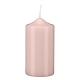 thumbnail of Stumpen Kerzen Taupe Rosa 7 x Ø 5 cm, 12 Stück getauchte Stumpenkerzen mit Spitzkopf in RAL Qualität