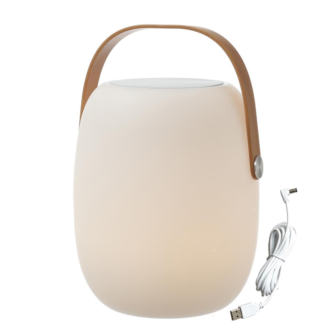 LED Lautsprecher Terrassenleuchte Bluetooth wiederaufladbar H: 32cm