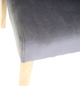 thumbnail of Décoshop26 - Esszimmer-/Küchenstuhl in grauem Samt mit hellen Holzbeinen modernes Design 04_0002310