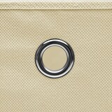 thumbnail of vidaXL Aufbewahrungsboxen, 28x28x28 cm, Vliesstoff, creme, mit Deckeln, 10 Stück