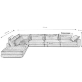 thumbnail of KAWOLA Sofá ETICO esquina Sofá en forma de U recamiere izquierda terciopelo óxido rojo