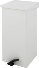 thumbnail of PROREGAL Eckiger feuerfester Pedal-Abfallbehälter Haiti mit Softclose Deckel |55 Liter, HxBxT 60x30x30cm | Weiß