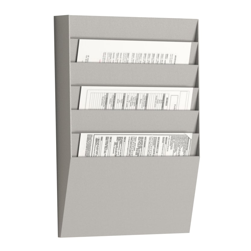 Paperflow, porta documenti Wall Organizer, 6 scomparti orizzontali, A4, grigio