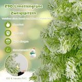 thumbnail of COSTWAY albero Natale 180cm con neve, punta pieghevole, LED bianco caldo & 8 modi.