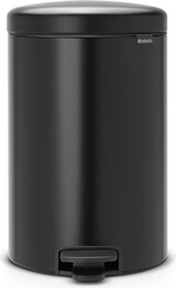 thumbnail of Brabantia Klassischer Tretmülleimer mit Soft-Verschluss | 20 Liter, HxBxT 46,7x29x38cm | Metall | Metallik Schwarz