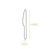 thumbnail of BIOZOYG 100 Stück Einwegmesser 16,5cm Papiermesser Pappmesser aus Karton, umweltfreundlich, sehr stabil, aus nachhaltigem Holz, biologisch abbaubar