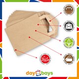 thumbnail of DayBays 100 Stk. Papiertüten 22+10x28 cm Braun mit Flachhenkel