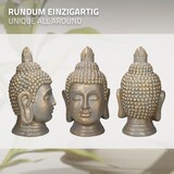 thumbnail of ECD Germany Buddha Kopf Statue 74,5 cm Bronzeoptik Polyresin Dekofigur Skulptur Meditation Yoga Innen Außen