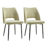 thumbnail of METRO PROFESSIONAL Chaise de restaurant rembourrée SYLVIE II lot de 2, acier/polyester, vert clair/noir