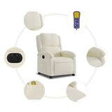 thumbnail of vidaXL Massagesessel Elektrisch Creme Samt