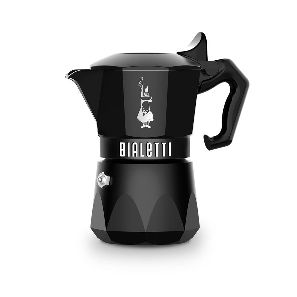 Cafetière Brikka Noire Exclusive 2 tasses -  10.00 cl Rond Aluminium Antiadhésif Bialetti 16.00x11.00 cm