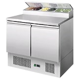 thumbnail of Saladette refrigerata in acciaio inox aisi 304 - mod. esl3832gr - statica - GN 1/1 - 2 porte - temp -2°/+8°c - cm 90x70x94,7