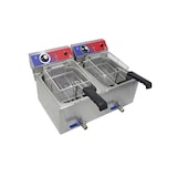 thumbnail of Elektrische friteuse van roestvrij staal met kraan en E.G.O-thermostaat 325x570x460 mm | Gasfrit