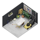 thumbnail of Wasabi – Casetta Da Giardino In Metallo 7,66m² Quarz – Spessore Robusto 0,40mm – Lampada Inclusa – Chiusura Con Chiave – Lucernario 360º – Tetto Piano