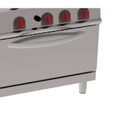 thumbnail of EURAST - Gasfornuis met 4 branders 1 elektrische convectieoven gn 1/1 - 800x900x900 mm - 29 Kw + 5 Kw 400/3V - 42011313